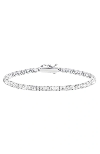 Crislu Princess Cubic Zirconia Tennis Bracelet In Platinum