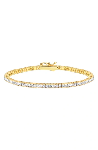 Crislu Princess Cubic Zirconia Tennis Bracelet In Gold