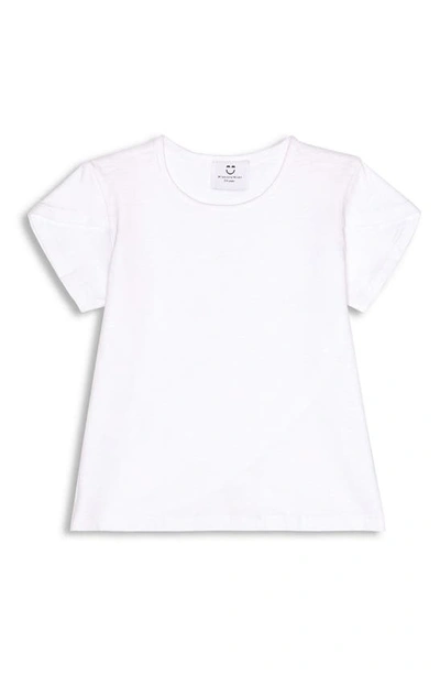 Miles And Milan Babies' Precious Petal Cotton T-shirt In White