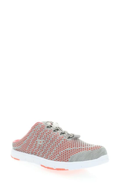 Propét Travelwalker Slip-on Sneaker In Coral/ Grey