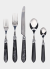 Capdeco Diana 5-piece Place Setting, Black