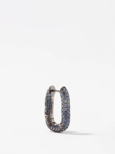 Selim Mouzannar Link Sapphire Earrings In Silver