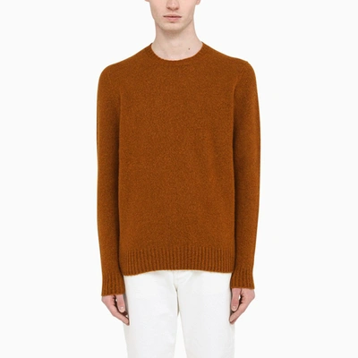 Drumohr Biscuit Merino Wool Sweater In Brown