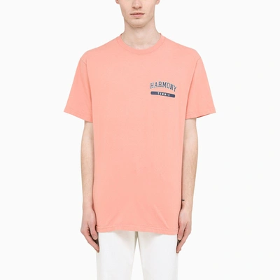 Harmony Paris Salmon Logo-print T-shirt In Pink