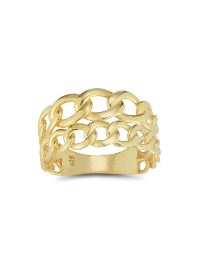 Sphera Milano Women's 14k Yellow Goldplated Sterling Silver Chain Band Ring