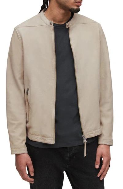 Allsaints Marina Clifftop Leather Jacket In Clifftop Taupe