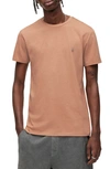 Allsaints Tonic Slim Fit Crewneck T-shirt In Washed Brick Pink