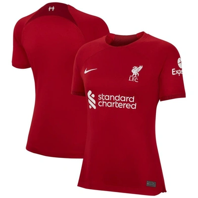 Nike Liverpool Fc 2022/23 Stadium Home  Women's Dri-fit Soccer Jersey In Red