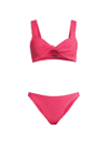 Hunza G Juno Twisted Two-piece Bikini Set In Pink