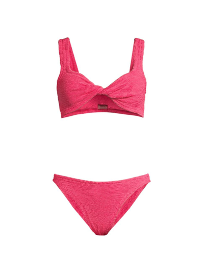 Hunza G Juno Twisted Two-piece Bikini Set In Pink