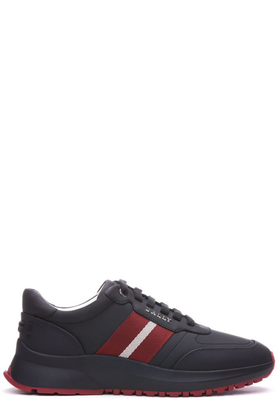 Bally Daryn Lace-up Panelled Sneakers In Black