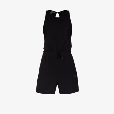 Sweaty Betty Explorer Logo-print Playsuit In Black