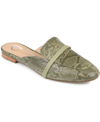Journee Collection Reneye Embossed Mule In Olive