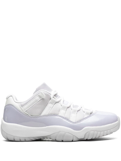 Jordan Air 11 Retro Low Sneakers In White And Purple