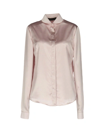 Alessandro Dell'acqua Solid Color Shirts & Blouses In Pale Pink