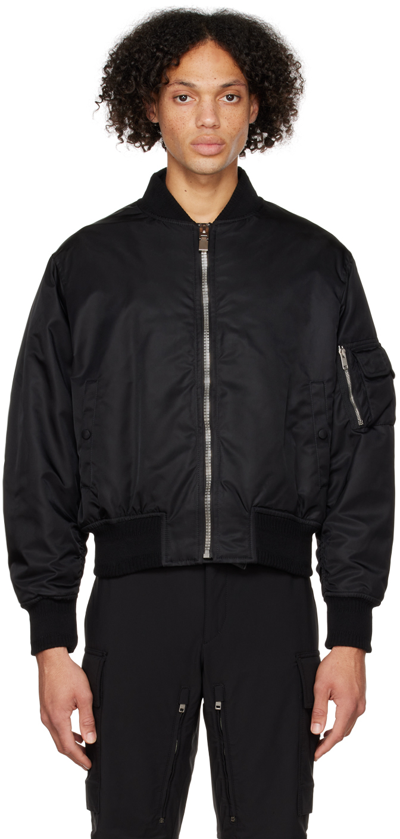 Givenchy Black Embroidered Bomber