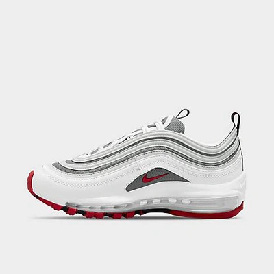 Nike Air Max 97 Big Kids' Shoes In White/varsity Red/particle Grey
