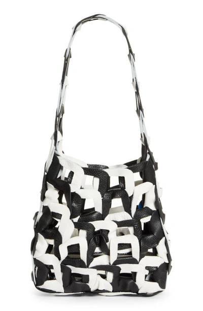 Sc103 Black & White Links Shoulder Bag In Piano