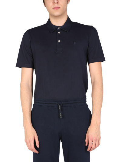 Ballantyne Polo Shirt With Logo Embroidery In Blue