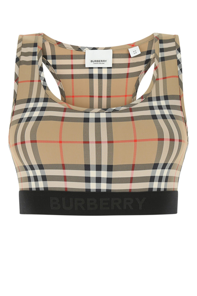 Burberry Printed Stretch Nylon Top  Nd  Donna Xs In Multicolor
