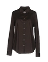 Aquascutum Solid Color Shirts & Blouses In Dark Green