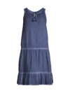 Nic + Zoe Double Gauze Knee-length Dress In Parisian Blue