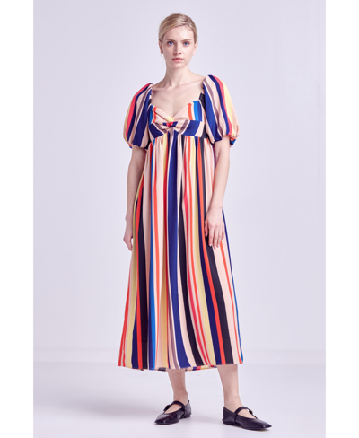 English Factory Multicolor Stripe Maxi Dress