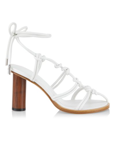 A.w.a.k.e. Rovena Sandals With Front Knot Detail And Heel In White