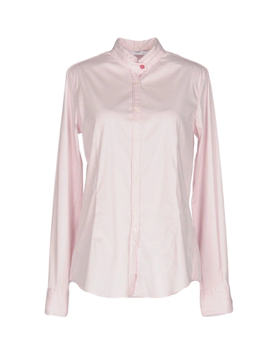 Aglini Solid Color Shirts & Blouses In Light Pink