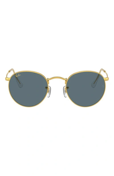 Ray Ban Legend Collection 47mm Round Sunglasses In Legend Gold/ Blue