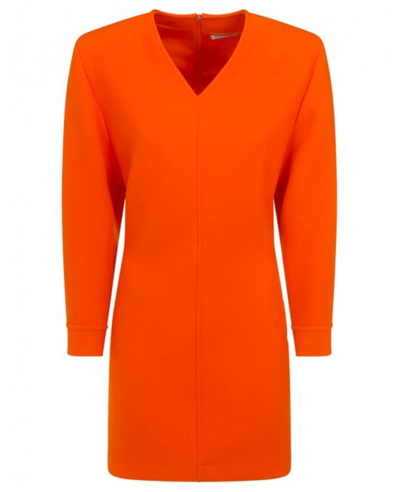 Saint Laurent Saint L Au Rent Women's  Orange Wool Dress