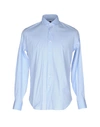 Bagutta Solid Color Shirt In Sky Blue