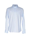 Bagutta Solid Color Shirt In Sky Blue
