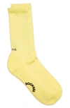Socksss Unisex Solid Tennis Socks In Lemon Snow