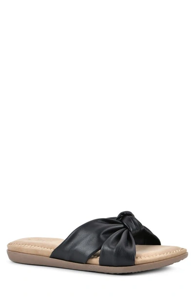 Cliffs By White Mountain Favorite Slide Sandal In Black/smooth