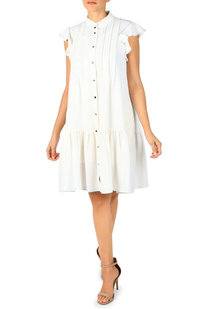 Julia Jordan Ruffle Mini Dress In White