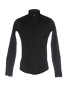 Armani Jeans Solid Color Shirt In Black