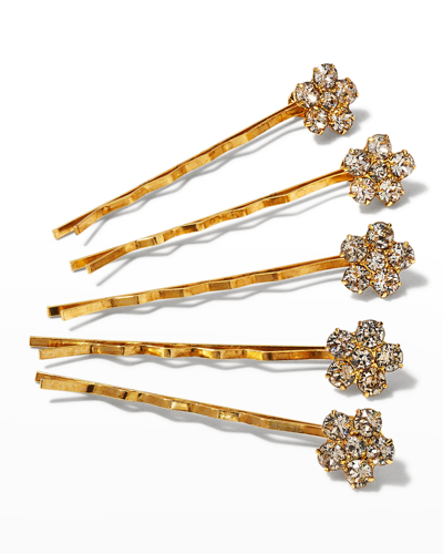 Jennifer Behr Violet Swarovski Crystal Floral Bobby Pins  display picture 1