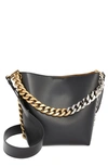 Stella Mccartney Alter Two-tone Chain Tote Bag In Black