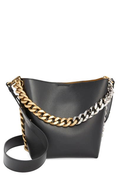 Stella Mccartney Alter Two-tone Chain Tote Bag In 1000 Black