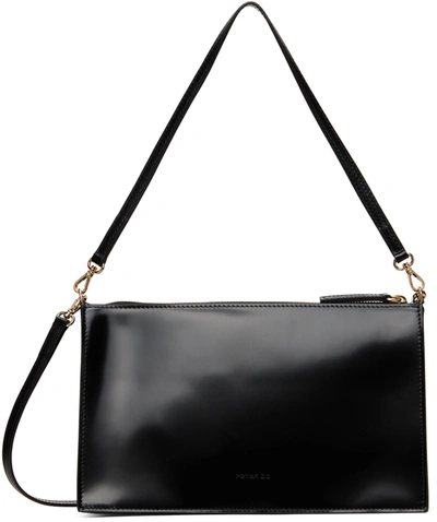 Peter Do Pouch Leather Shoulder Bag In Black