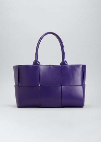 Bottega Veneta Arco Woven East-west Tote Bag In Unicorn