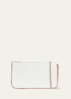 Christian Louboutin Loubila Hybrid Zip Leather Crossbody Bag In Bianco/loubi