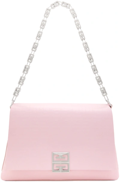 Givenchy Pink Embossed Calfskin Shoulder Bag With 4g Pattern