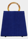 Adriana Castro Azza Python Top-handle Bag In Royal Blue
