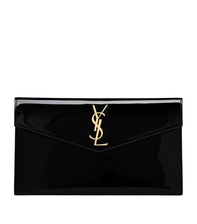 Saint Laurent Uptown Medium Shiny Smooth Calfskin Pouch Clutch Bag