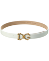 Dolce & Gabbana Dg Ornate Logo Leather Belt In White