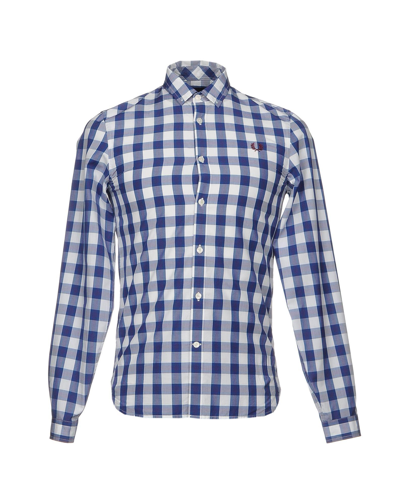 fred perry checked long sleeve shirt