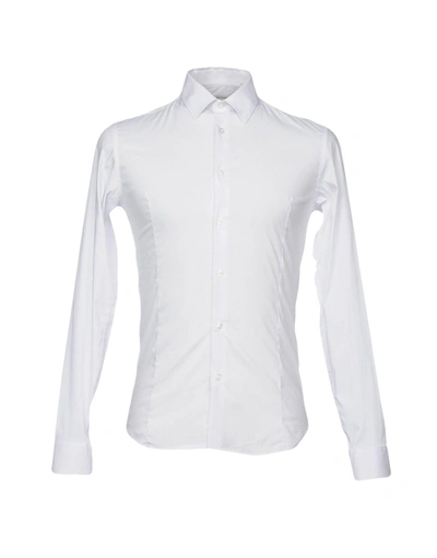 Grey Daniele Alessandrini Solid Color Shirt In White