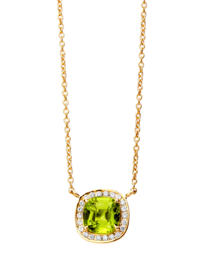 Syna Women's Mogul 18k Gold, Diamond & Peridot Pendant Necklace
